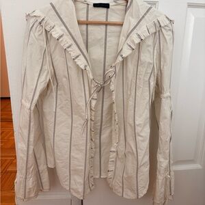 Ikks brand Women's Cream shirt 100% cotton